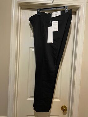 Calvin Klein Men’s Black Dress Trousers - Slim Tailored